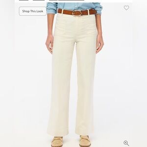 J. Crew High Rise Patch Pocket Wide Leg Pant